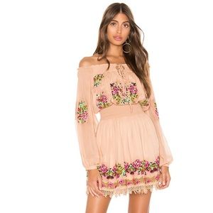 Calista embroidered dress by Tularosa